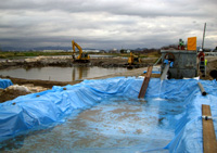 河川改修工事濁水処理