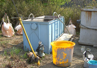 アンカー工事泥水仮設処理