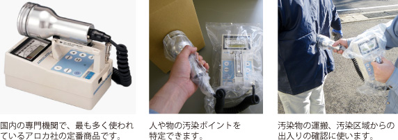 人・物などの表面汚染密度測定